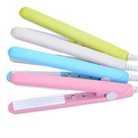 Wholesale 2 piece Mini Ceramic Electronic Hair Straightener Iron Chapinha Straightening Corrugated Irons Hair Crimper Styling Tools V