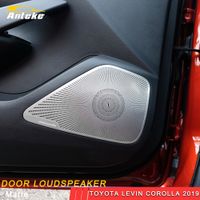 For Toyota Levin Corolla 2019 Car Styling Door Gate Loudspeaker Sound Chrome Pad Speaker Cover Trim Frame Sticker Interior Accessories