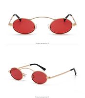 Wholesale Fashion designer foreign trade new European and American marine sheet metal small frame retro oval frame sunglasses