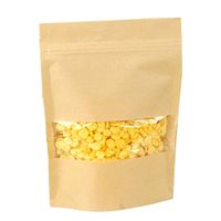 Wholesale 50PCS Display Party Storage Shopping Resealable Package Practical Paper Bag Clear Window Recyclable