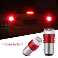 Wholesale 2PC New Red BAY15D P21 W Strobe Flash Light Brake Blink Led Tail Car Reverse Bulb Auto Tail Stop Lamp High Quality