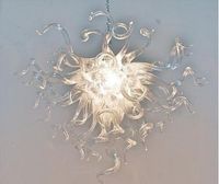 Wholesale Modern Clear White Color Crystal Hand Blown Glass Modern Style Chain Chandelier Lighting ans Pendant Lamps