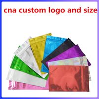 Wholesale Premium Smell Proof bag Double Sided Color Mylar bags Foil Flat Heat Sealable Sample packaging Bag can custom