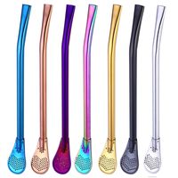 Wholesale Stainless Steel Drinking Straw Filter Handmade Yerba Mate Tea Bombilla Gourd Washable Practical Tea Tools Bar Accessory