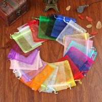 Wholesale Multicolors Organza Bags x12cm Small Wedding Jewelry Bag Nice Charms Jewelry Packaging Bags amp Pouches