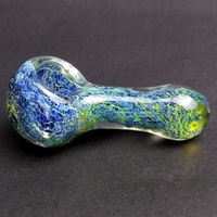 Wholesale Glass Funny Galaxy Pipe Smoking Accessories Smoking Pipes Smoke Blue Heady Tobacco Hand Pyrex Colorful Spoon Cute