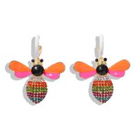 Wholesale designer exaggerated unique special cute fish animal colorful diamond rhinestone crystal stud earrings for women girls