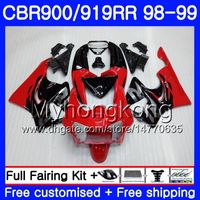 Wholesale Body For HONDA CBR RR CBR RR CBR900 RR CBR919RR HM CBR900RR CBR RR Red black glossy CBR919 RR Fairings kit