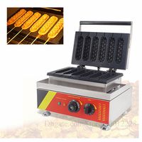 Wholesale 110V V Lolly Hotdog Waffle Maker Commercial Non stick Muffin Hot Dog Waffle Machine W Molds with Timer