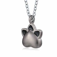 Wholesale Pet Memorial Jewelry Urn Pendant Keepsake Paw Print Series Pet Memorial Cremation Jewelry for Dog Cat Animal Ashes