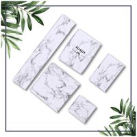Wholesale DDisplay Ins Marble Pattern White Jewelry Gift Box Glamour Ring Boxes Monthly Earring Small Jewelry Display Fineness Necklace Package Box