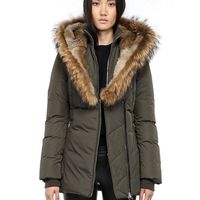 women's down coat with real fur hood