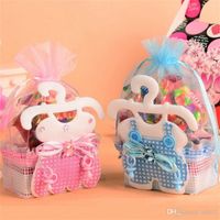 Wholesale Feeding Bottle Candy Bag Wedding Decorate Supplies Baby Shower Small Gift Package Lovely Pink Blue Boy Girl qnC1