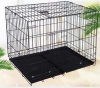 Wholesale 85cm Doors Large Medium Small Dog Carrier Wire Folding Overstriking Cat Dog Cage Skylight Pet Crate Home Garden HA149