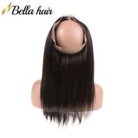 Wholesale 100 Brazilian Human Virgin Hair Lace Frontal Full Lace x4x2 quot Straight Natural Color Hair Extensions Medium Brown Lace Bella Hair