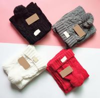 Wholesale Winter Autumn Women Men Hats scarf Travel Fashion Beanies Skullies Chapeu Caps Cotton Gorros H ats Scarves Sets color gilrs boy gife new year