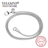 Wholesale YHAMNI Original Solid Silver Snake Chain Necklace for Woman Men inch Long Statement Necklace Jewelry YN192