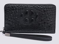 Wholesale New Men Long wallets real leather crocodile grain hard shell cm Length Business casual Cluth wallets multi slots single zipper