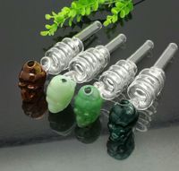 Wholesale Multi circle wire skull cooker Glass Bongs Glass Smoking Pipe Water Pipes Oil Rig Glass Bowls Oil Burner