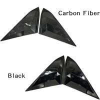 Wholesale Car Styling Car Sticker Quarter Side Window Louvers Scoop Cover Vent Spoiler Panel For Honda Civic Black Carbon
