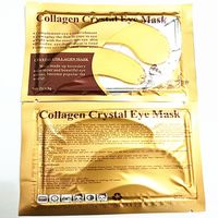 Wholesale Collagen eye mask makeup improve eye bag black rim eyes crystal collagen gold powder eye care cosmetics DHL Free