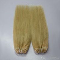 Wholesale European blonde Unprocessed Remy Blonde Cheap Human Hair weave white Blonde Straight bundles virgin Hair sew in hair Extensions