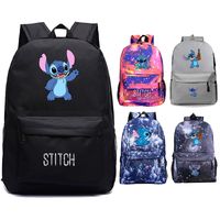 Anime Stitch backpack Boys Girls Schoolbag USB charging Port travel bag Mochila