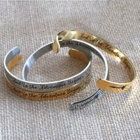 Wholesale Adventure Begins Bracelet Quotes Mantra Bracelet mm Cuff Bangle for Her and Him Inspirational Jewelry Gift New Year Graduation