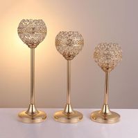 Wholesale Crystal Candle Bowl Holders Wedding Centerpieces Metal Candlesticks for Home Dinning Table Centerpieces Party Holiday Decoration