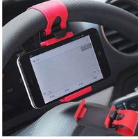 Wholesale Car Holder Mini Air Vent Steering Wheel Clip Mount Cell Phone Mobile Holder Universal For iPhone Support Bracket Stand