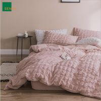 Wholesale Puff Check Design Bedding Suit Quilt Cover Pics Ruffles Duvet Cover High Quality Bedding Sets Bedding Supplies Home Textiles
