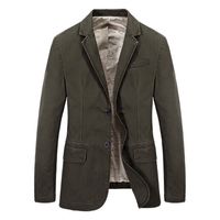 Wholesale Litthing Hot Sale Mens Korean Slim Fit Arrival Cotton Suit Jacket Plus Size XL Fit Coat Casual Button Solid Color Jacket Blazer