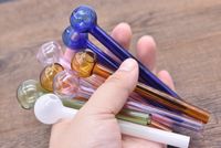 Wholesale colorful high quality cm Pyrex Glass oil burner pipe mini cheap straight glass tube oil nail pipes