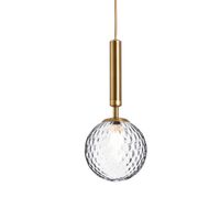Wholesale New design rain drop hanging light led E14 black copper metal clear glass balls pendant lamp