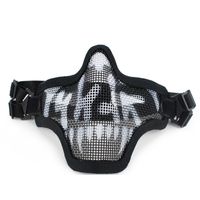 Wholesale 2019 New Outdoor Tactical Ghost Mesh Airsoft Mask Emerson Paintball Half Face Protection Strike Style Hunting Accessories