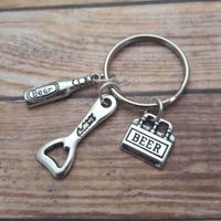 Wholesale Beer Bottle Opener Key chain beer opener charm pendant key ring Personalized Key Chain Truly a Man s Gift