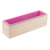 2x Silicone Wood Soap Loaf Mold Chocolate Toast Cake Baking Mould Tool 900ml