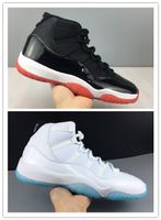 Wholesale 2019 New Bred black red Low men basketball shoes s XI legend blue sports sneakers trainers with box top quality size