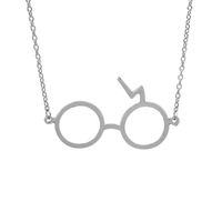 Wholesale Potter Sunglasses Flash Necklace for Women Fashion Jewelry Silver Plated Simple Horry Pendant Necklace Birthday Gifts