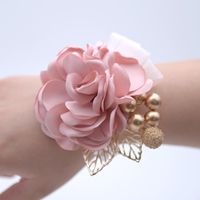 Wholesale Wrist Corsage Bridesmaid Sisters Hand Flowers Artificial Bride Flowers for Wedding Dancing Party Decor Bridal Prom Accessories