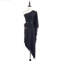 Wholesale Hot Selling Latin Dance Dress For Ladies Black Silk Backless Skirt Beautiful Women Lady Fashionable India Ballroom Dresses