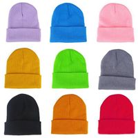 Wholesale 22 Colors Classic Mens Ladies Womens Slouch Beanie Knitted Oversize Beanie Skull Hat Caps Lovers Kintted Cap Solid Beanie Caps