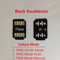 Wholesale Free DHL New Double sim Unlock Card Unlocking Devices Gold Color iOS X for US T mobile Sprint Fido DoCoMo other carriers Turbo sim