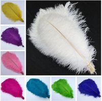 Wholesale inch cm Ostrich Feather Plumes for Wedding centerpiece table centerpiece White black red pink blue