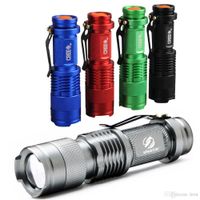 Wholesale Colourful Waterproof LED Flashlight High Power LM Mini Spot Lamp Models Zoomable Camping Equipment Torch Flash Light