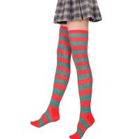 Wholesale Women Striped Thigh High Cosplay Stockings Over Knee Socks Warm Long Socks Compression Stocking Christmas Socks medias Winter Autumn