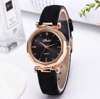 Wholesale Women men Watch Luxury Fashion Leather gold Casual clock Analog Quartz Crystal Gem Wristwatch Rhombus bracelet watches