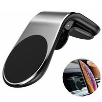 Wholesale Magnetic Car Phone Holders L Shape Air Vent Mount Cell Stand Holder For Samsung Support GPS with Package