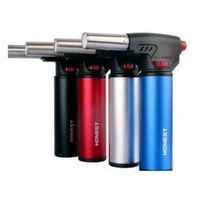 Wholesale Newest XXXL HONEST Jet Torch Lighter Adjustable Flame Welding Gun Butane Gas Refillable Lighters for smoking pipe Grinder Kitchen Tools