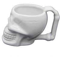 Wholesale Ceramic Skull Cups With handle Thriller Ghost Head Ceramic Cute Milk Coffee Mugs White Tea Cup Drinkware Xmas Gift GGA2603